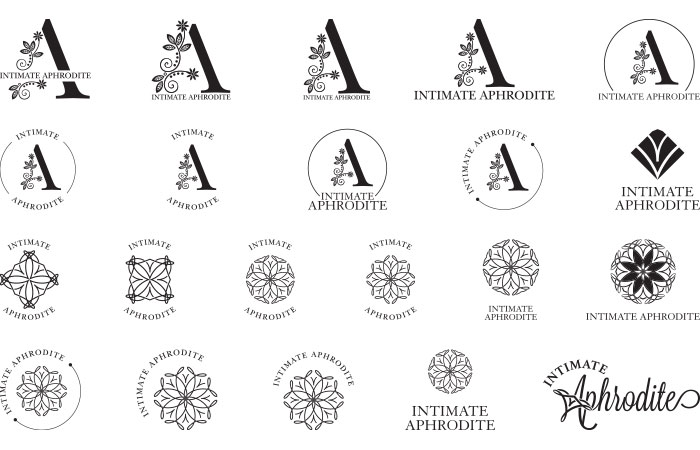 Intimate Aphrodite Logo Initial Comps